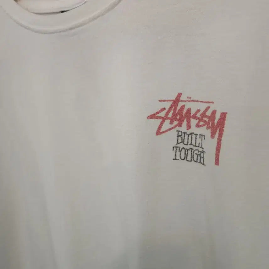 [BUNJANG] Stussy White Short Sleeve T-Shirt / 스투시 화이트 반팔 티셔츠
