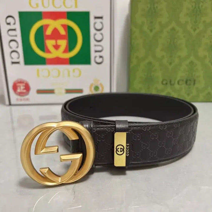 [BUNJANG] Gucci Double G Buckle Belt / 구찌 남성 벨트 더블 G 레터 버클 벨트