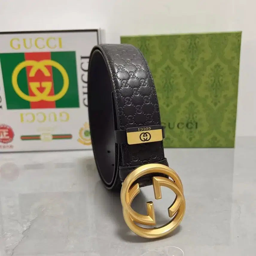 [BUNJANG] Gucci Double G Buckle Belt / 구찌 남성 벨트 더블 G 레터 버클 벨트