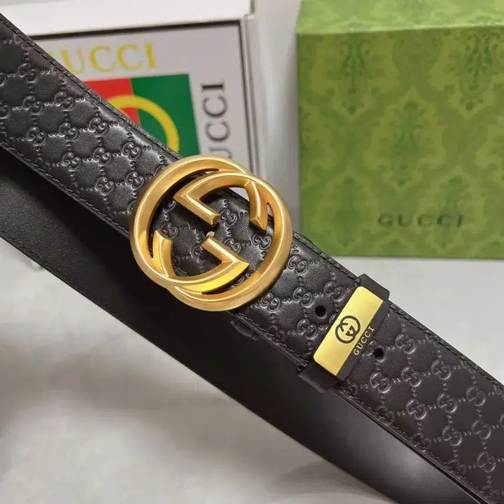 [BUNJANG] Gucci Double G Buckle Belt / 구찌 남성 벨트 더블 G 레터 버클 벨트