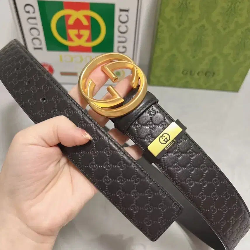 [BUNJANG] Gucci Double G Buckle Belt / 구찌 남성 벨트 더블 G 레터 버클 벨트