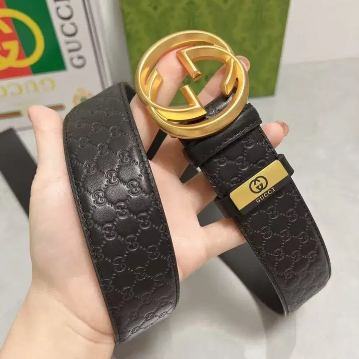 [BUNJANG] Gucci Double G Buckle Belt / 구찌 남성 벨트 더블 G 레터 버클 벨트