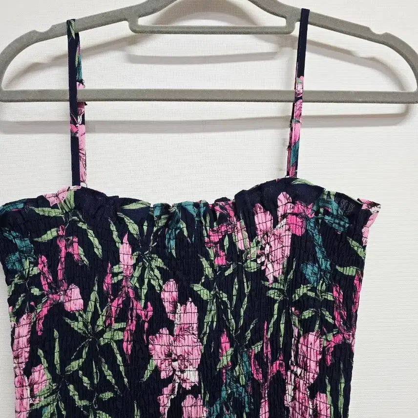 [BUNJANG] Kenneth Lady Floral Smocked Long Dress / 케네스레이디 플라워 롱 원피스  스모크 주름
