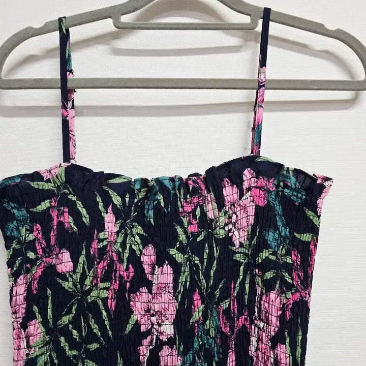 [BUNJANG] Kenneth Lady Floral Smocked Long Dress / 케네스레이디 플라워 롱 원피스  스모크 주름