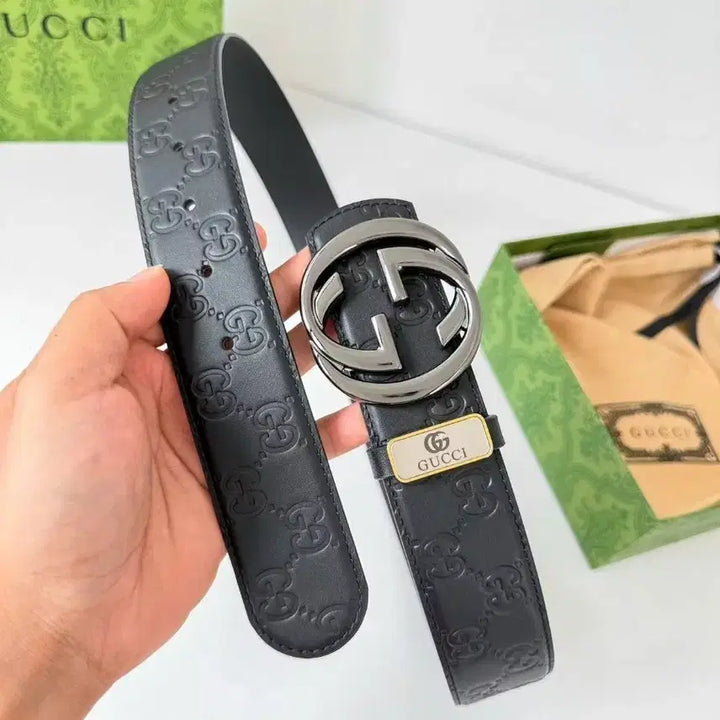 [BUNJANG] Gucci Double G Buckle Belt / 구찌 남성 벨트 더블 G 레터 버클 벨트
