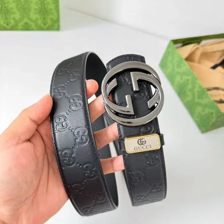 [BUNJANG] Gucci Double G Buckle Belt / 구찌 남성 벨트 더블 G 레터 버클 벨트