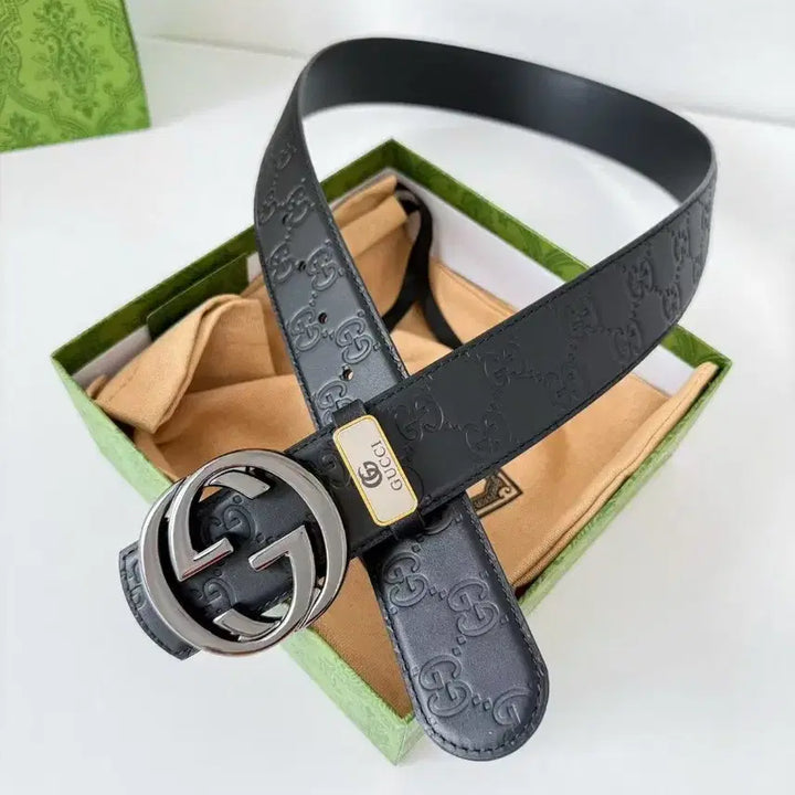 [BUNJANG] Gucci Double G Buckle Belt / 구찌 남성 벨트 더블 G 레터 버클 벨트