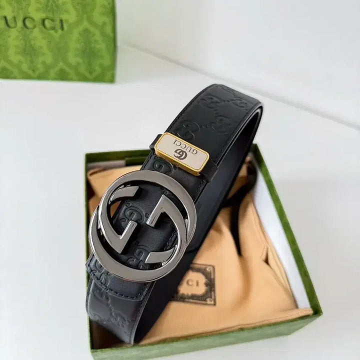 [BUNJANG] Gucci Double G Buckle Belt / 구찌 남성 벨트 더블 G 레터 버클 벨트