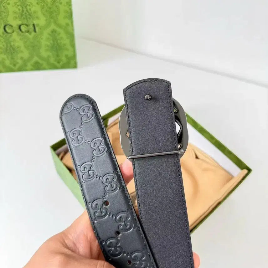 [BUNJANG] Gucci Double G Buckle Belt / 구찌 남성 벨트 더블 G 레터 버클 벨트