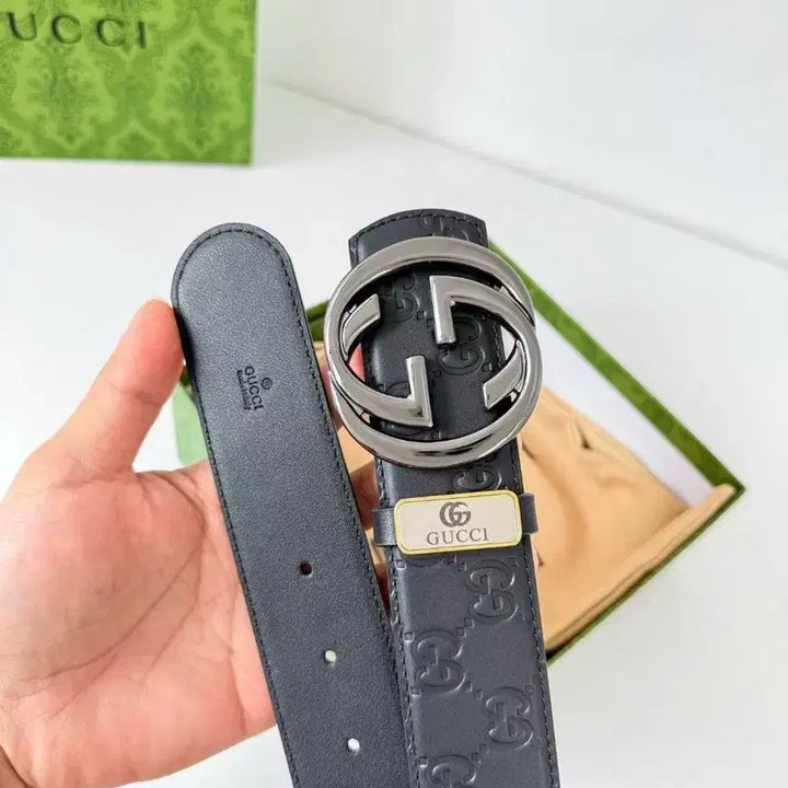 [BUNJANG] Gucci Double G Buckle Belt / 구찌 남성 벨트 더블 G 레터 버클 벨트