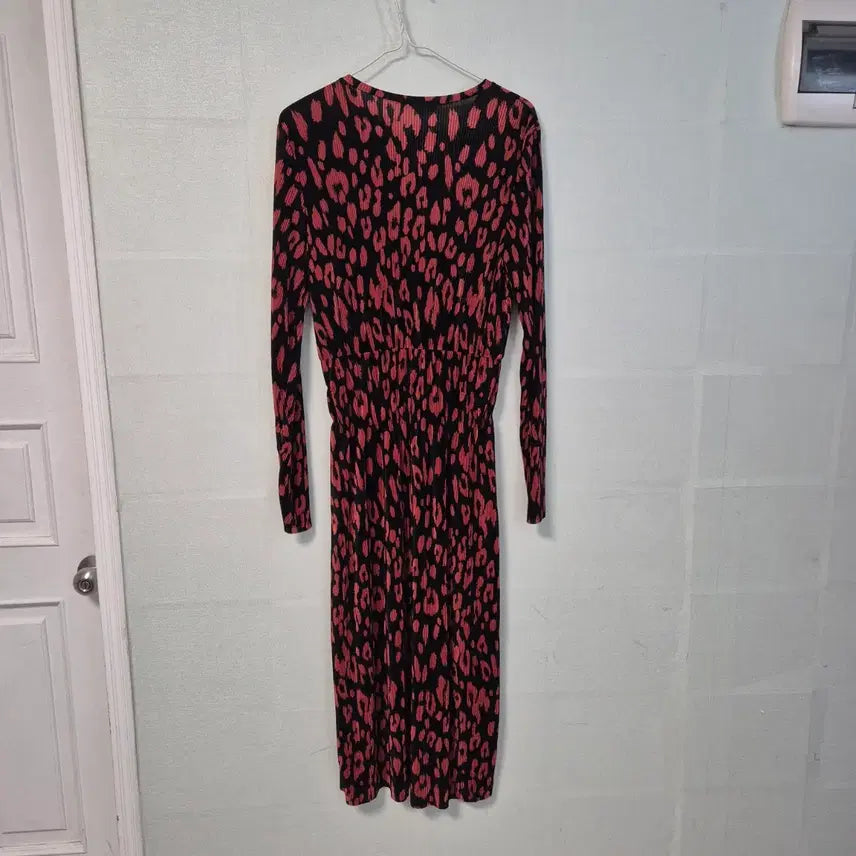 [BUNJANG] ZARA Leopard Print Long Dress / 자라 블랙/레드 레오파드 롱 원피스