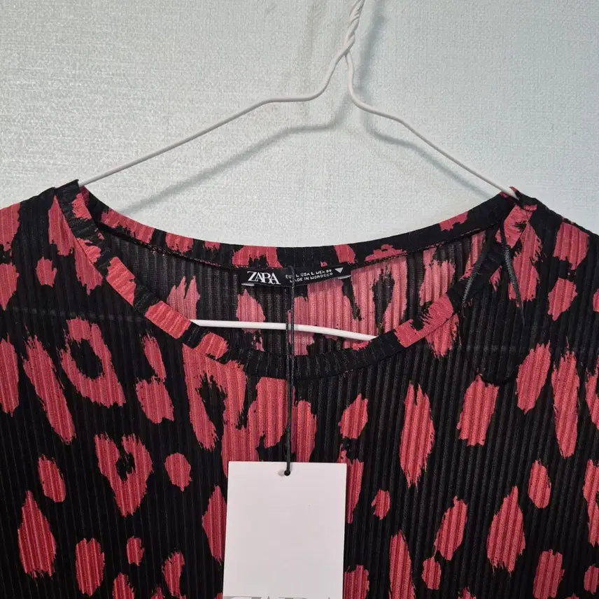 [BUNJANG] ZARA Leopard Print Long Dress / 자라 블랙/레드 레오파드 롱 원피스