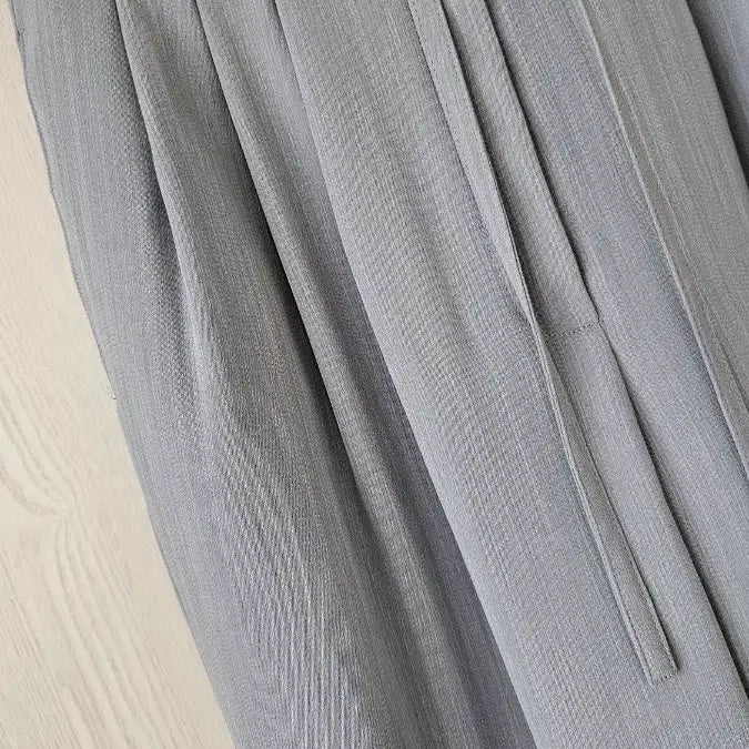 [BUNJANG] High-Quality Baggy Fit High-Waist Slacks - Gray / S 고퀄 배기핏 슬랙스 새옷