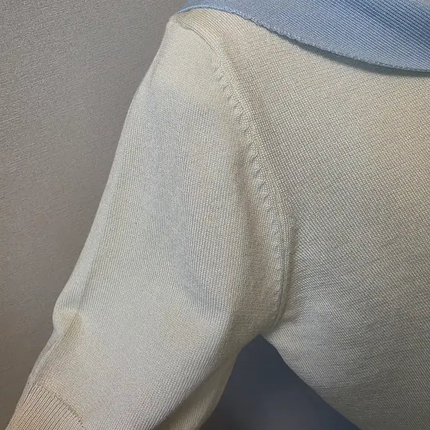 [BUNJANG] Sailor Collar Design Short Sleeve Knit / 세라복 디자인 반팔니트 냉감반팔  라셀니트