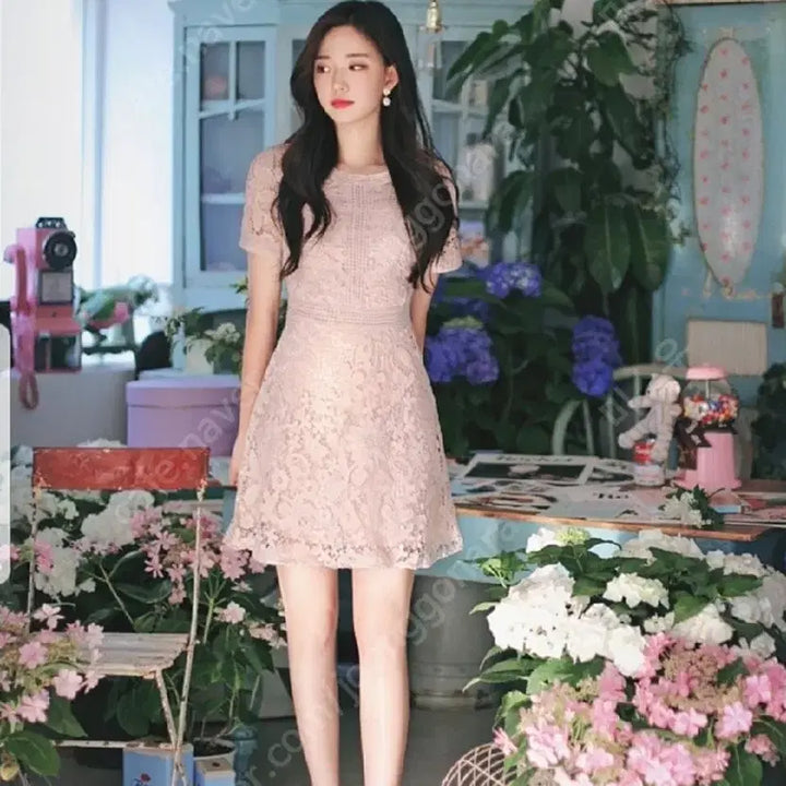 [BUNJANG] Milkcocoa Lace Dress (Sky Blue, Small) / 밀크코코아 레이스원피스 택달린 새상품