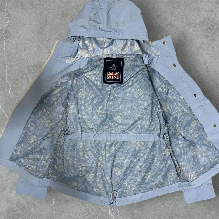 [BUNJANG] Prada Blue Hooded Windbreaker Jacket / 프라다 블루 후드 바람막이 자켓