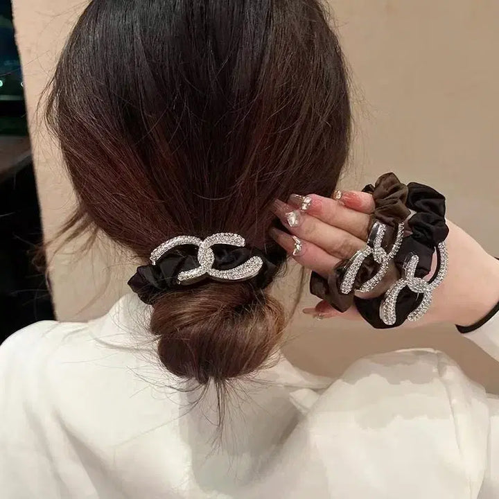 [BUNJANG] Cubic Embellished Hair Tie / 큐빅 장식 머리끈/헤어끈