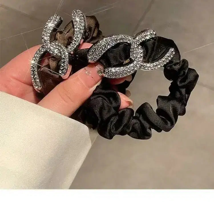 [BUNJANG] Cubic Embellished Hair Tie / 큐빅 장식 머리끈/헤어끈
