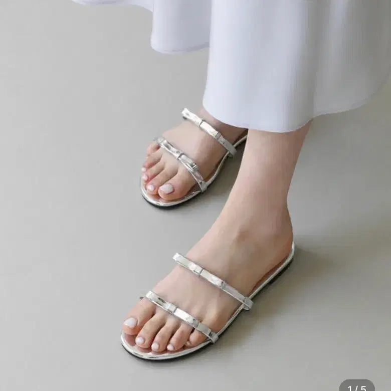 [BUNJANG] Ssapoon Terosu Ribbon Strap Slippers Sandals Red / [ 새상품 ] 사뿐 테로슈 리본 스트랩 슬리퍼 샌들 레드