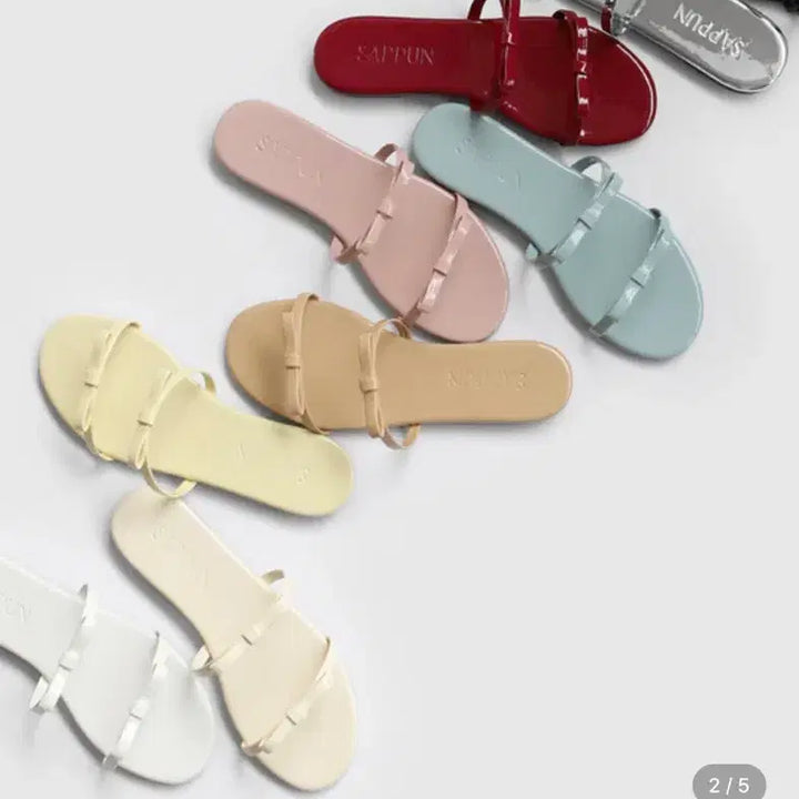 [BUNJANG] Ssapoon Terosu Ribbon Strap Slippers Sandals Red / [ 새상품 ] 사뿐 테로슈 리본 스트랩 슬리퍼 샌들 레드