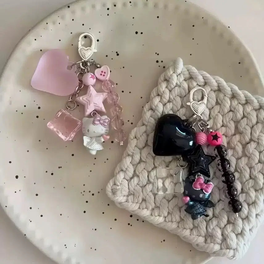 [BUNJANG] Hello Kitty Angel &amp; Devil Keychain Set / 천사 악마 헬로키티 키링