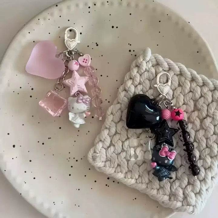 [BUNJANG] Hello Kitty Angel &amp; Devil Keychain Set / 천사 악마 헬로키티 키링