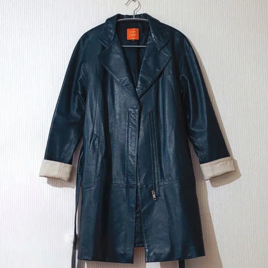 [BUNJANG] ROBO Real Leather Natural Lambskin Coat / 상태최상 ROBO 로보 리얼 레더 천연 양가죽 램스킨 코트 트랜치