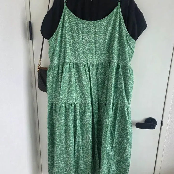[BUNJANG] Floral Long Dress Green / 플라워 롱 원피스 그린