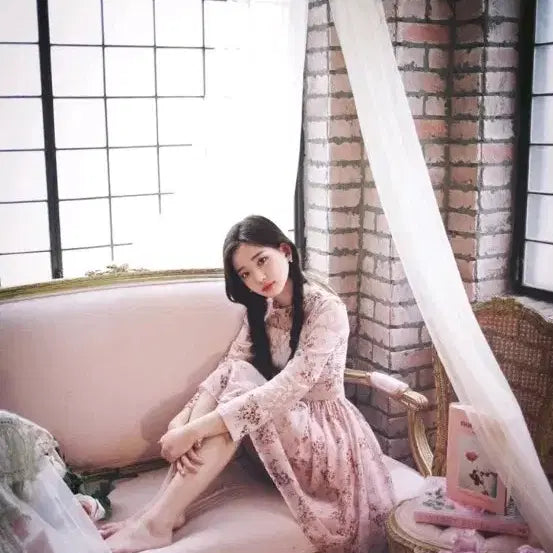 [BUNJANG] Milkcocoa Pink Lace Dress / 밀크코코아 핑크 레이스 원피스
