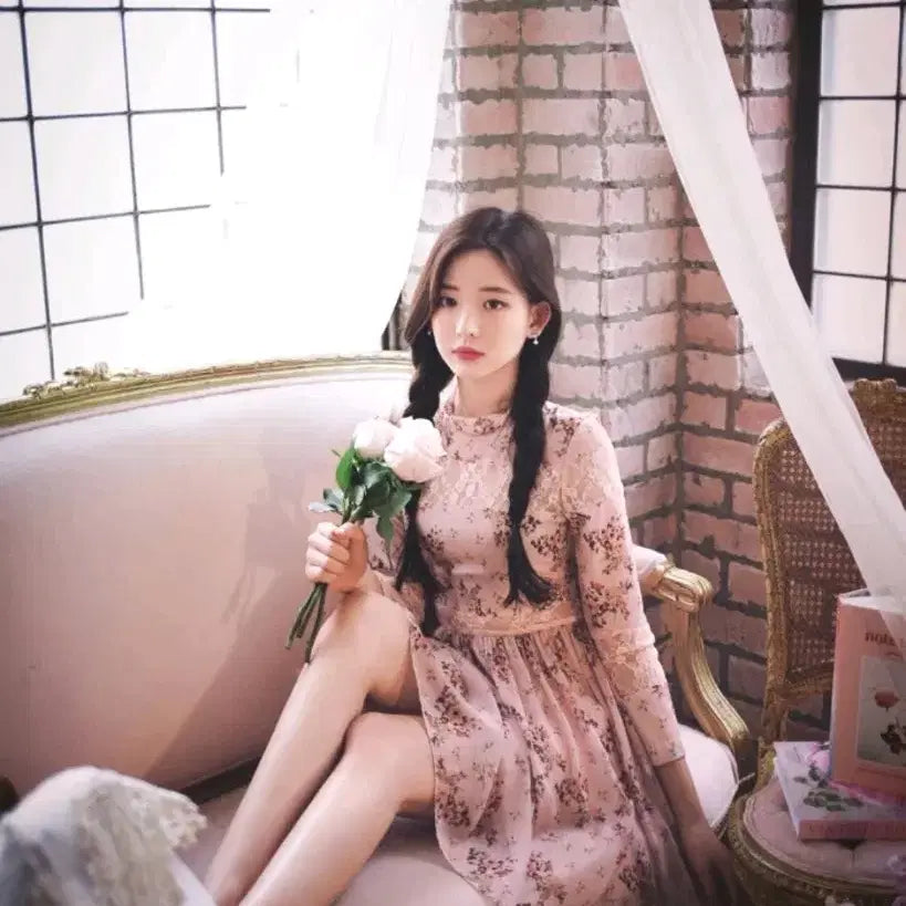 [BUNJANG] Milkcocoa Pink Lace Dress / 밀크코코아 핑크 레이스 원피스