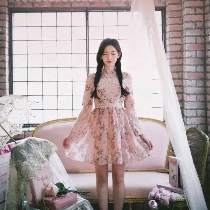 [BUNJANG] Milkcocoa Pink Lace Dress / 밀크코코아 핑크 레이스 원피스