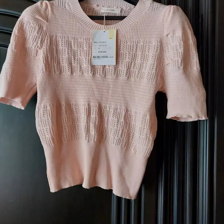 [BUNJANG] Mills Studio Punching Short Sleeve Knit Top / 밀스튜디오 펀칭 반팔 니트