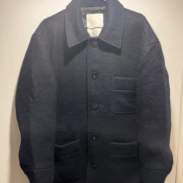[BUNJANG] Mazone Alpaca Half Mac Coat - Navy (M) / 마조네 ALPACA HALF MAC COAT_NAVY M사이즈