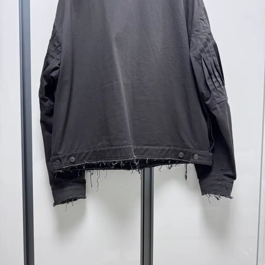 [BUNJANG] Coor Twist Loop Low Cut Jacket (Charcoal Gray) / 쿠어 coor 트위스트 루프 로우 컷 자켓 (차콜그레이)