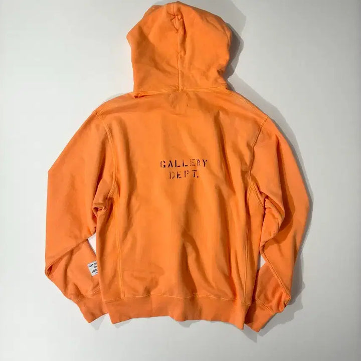 [SOLD OUT] 갤러리 디파트먼트 DEPT 로고 후드 티셔츠 플로 오렌지 XL사이즈