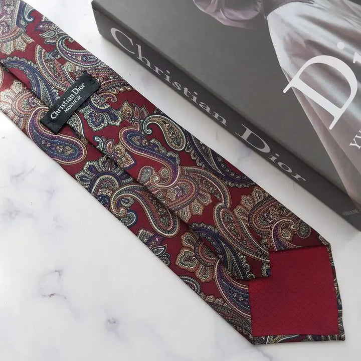 [BUNJANG] Christian Dior Paisley Silk Tie / 크리스찬 디올 와인 페이즐리 넥타이 9.5cm S~A+등급 K2530