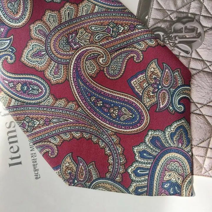 [BUNJANG] Christian Dior Paisley Silk Tie / 크리스찬 디올 와인 페이즐리 넥타이 9.5cm S~A+등급 K2530