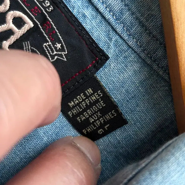 [BUNJANG] RRL Chambray Western Shirt / 더블알엘 RRL 샴브레이 웨스턴셔츠