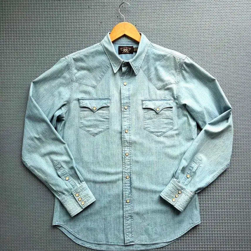 [BUNJANG] RRL Chambray Western Shirt / 더블알엘 RRL 샴브레이 웨스턴셔츠