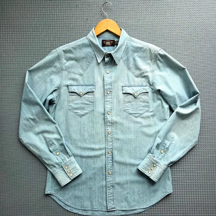 [BUNJANG] RRL Chambray Western Shirt / 더블알엘 RRL 샴브레이 웨스턴셔츠