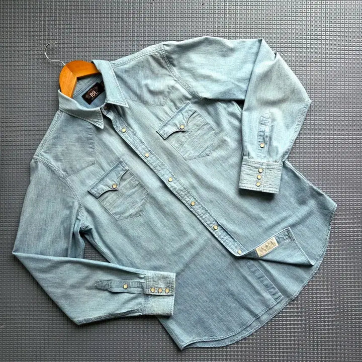 [BUNJANG] RRL Chambray Western Shirt / 더블알엘 RRL 샴브레이 웨스턴셔츠