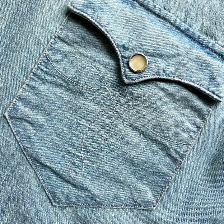 [BUNJANG] RRL Chambray Western Shirt / 더블알엘 RRL 샴브레이 웨스턴셔츠