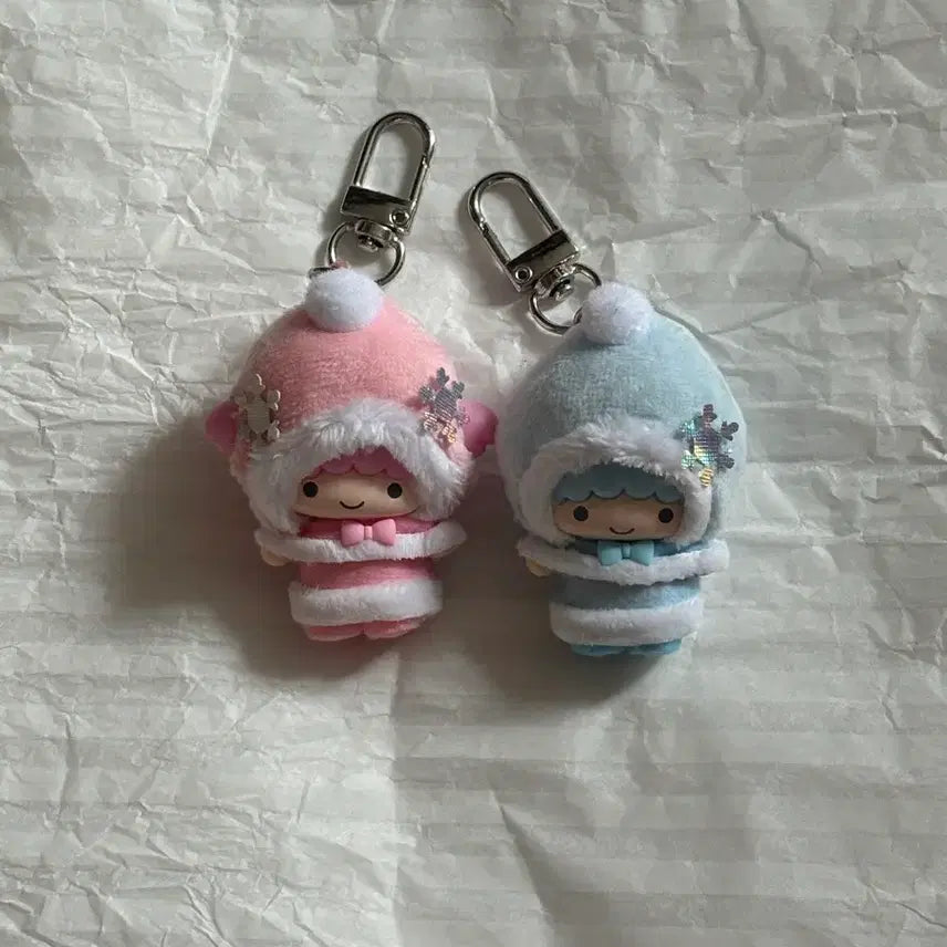 [BUNJANG] Sanrio Chibitomo Secret Kiki&amp;Lala Snow Spirit Keyring / 산리오 치비토모 시크릿 눈의 정령 키키라라 키링