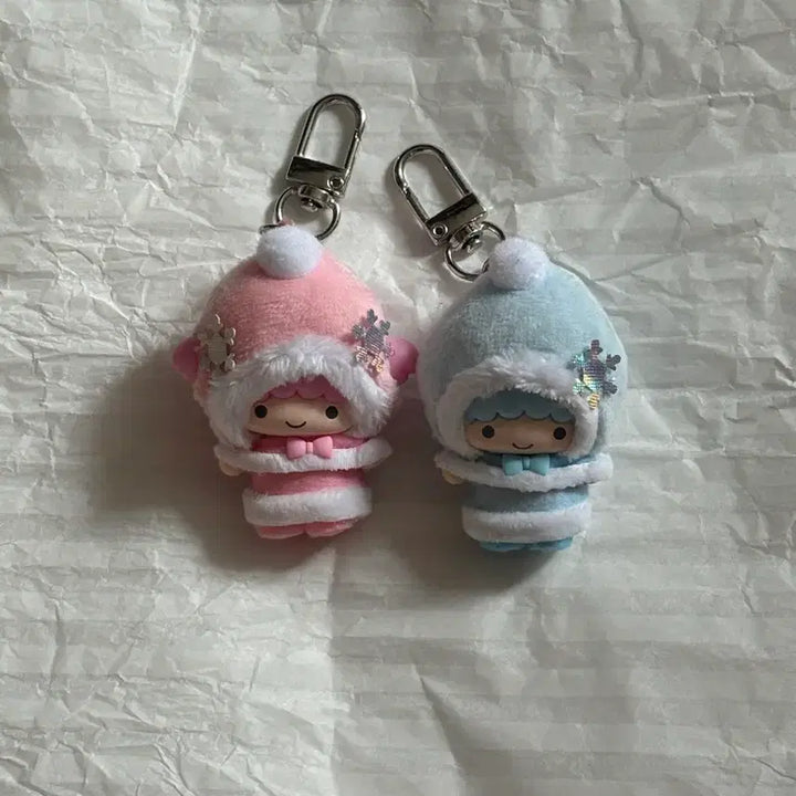 [BUNJANG] Sanrio Chibitomo Secret Kiki&amp;Lala Snow Spirit Keyring / 산리오 치비토모 시크릿 눈의 정령 키키라라 키링