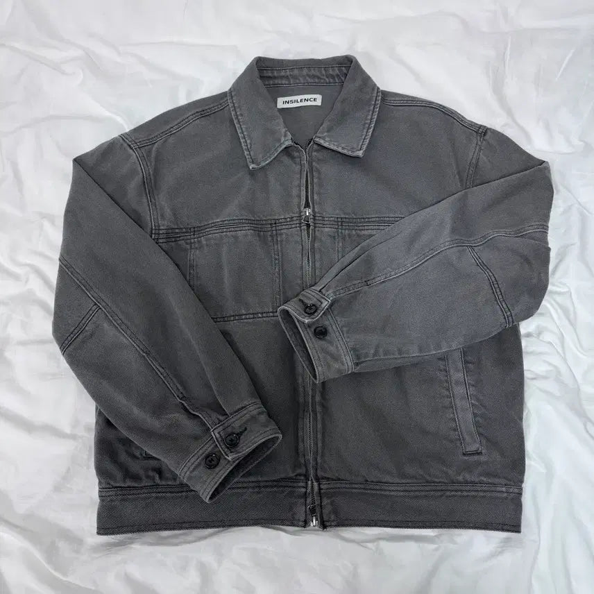 [BUNJANG] In Silence Garment Dyed Mechanic Jacket Charcoal / 인사일런스 가먼트다잉 메카닉 자켓 CHARCOAL