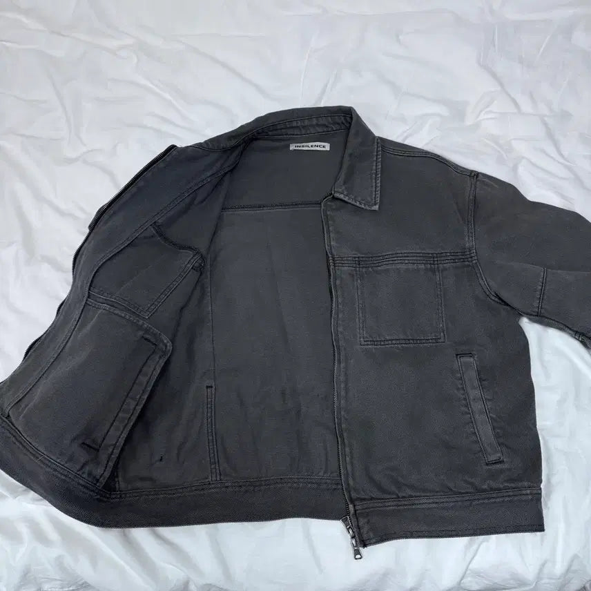 [BUNJANG] In Silence Garment Dyed Mechanic Jacket Charcoal / 인사일런스 가먼트다잉 메카닉 자켓 CHARCOAL