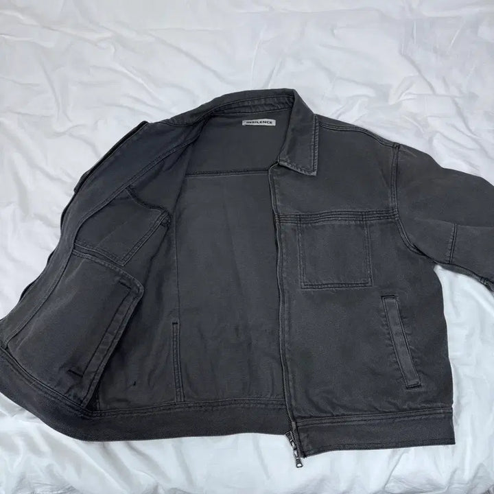 [BUNJANG] In Silence Garment Dyed Mechanic Jacket Charcoal / 인사일런스 가먼트다잉 메카닉 자켓 CHARCOAL