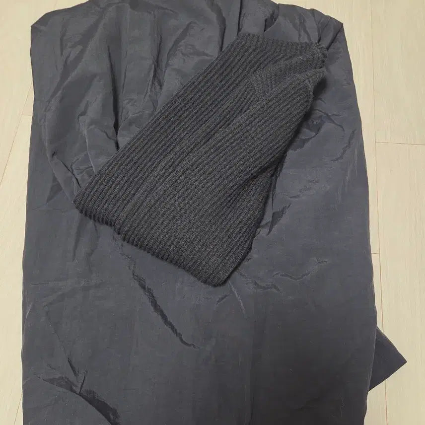 [BUNJANG] Black Knit Long Dress / 블랙 니트 바스락 롱 원피스