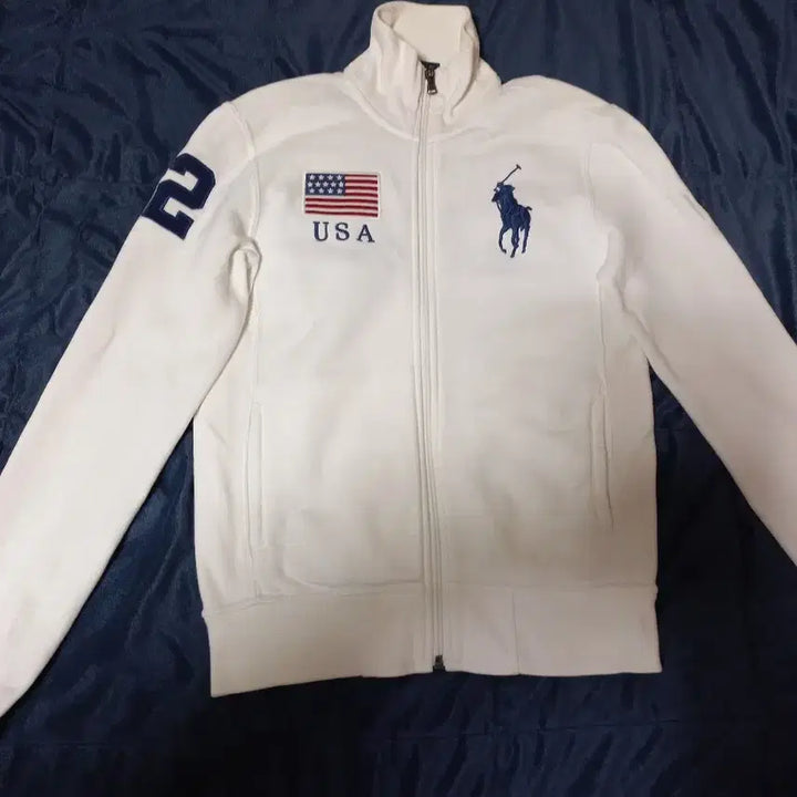 [BUNJANG] Polo Ralph Lauren USA Flag Big Pony Zip-up Jacket / 폴로 랄프로렌 USA성조기 빅포니집업(희귀템)m사이즈/여성용