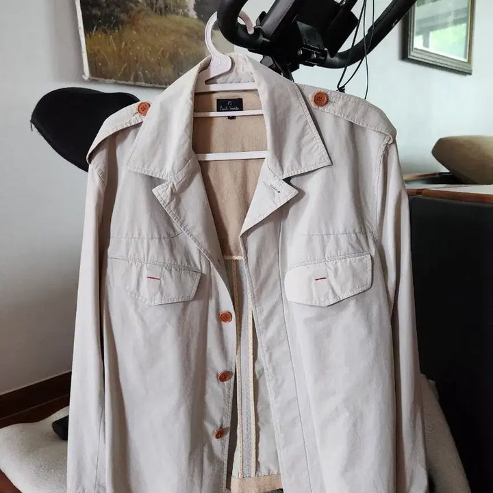 [BUNJANG] Paul Smith Cotton Shirt Jacket Ivory L / Paul Smith 셔츠형 면 자켓 아이보리